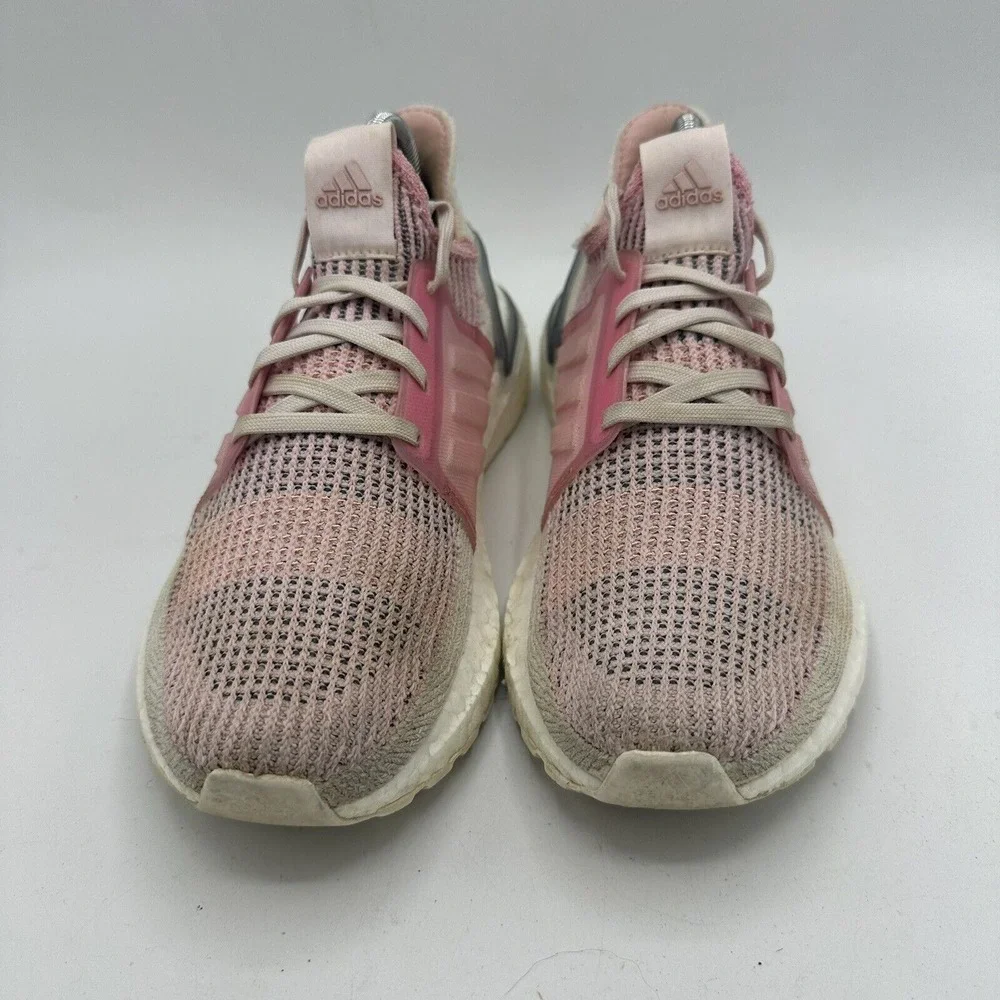 Adidas Ultraboost 19 Sneakers Womens‎ 7 White Pink Running Shoes
